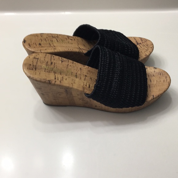 Montego Bay Club Black Brown Heeled Sandals 8.5 - Picture 6 of 10